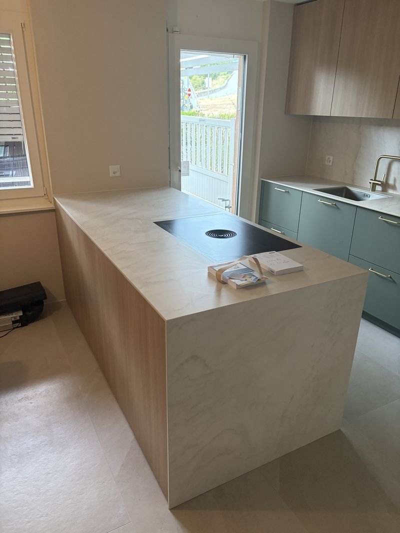 Cuisine, Treycovagnes — rénovation pilotée par Invatis