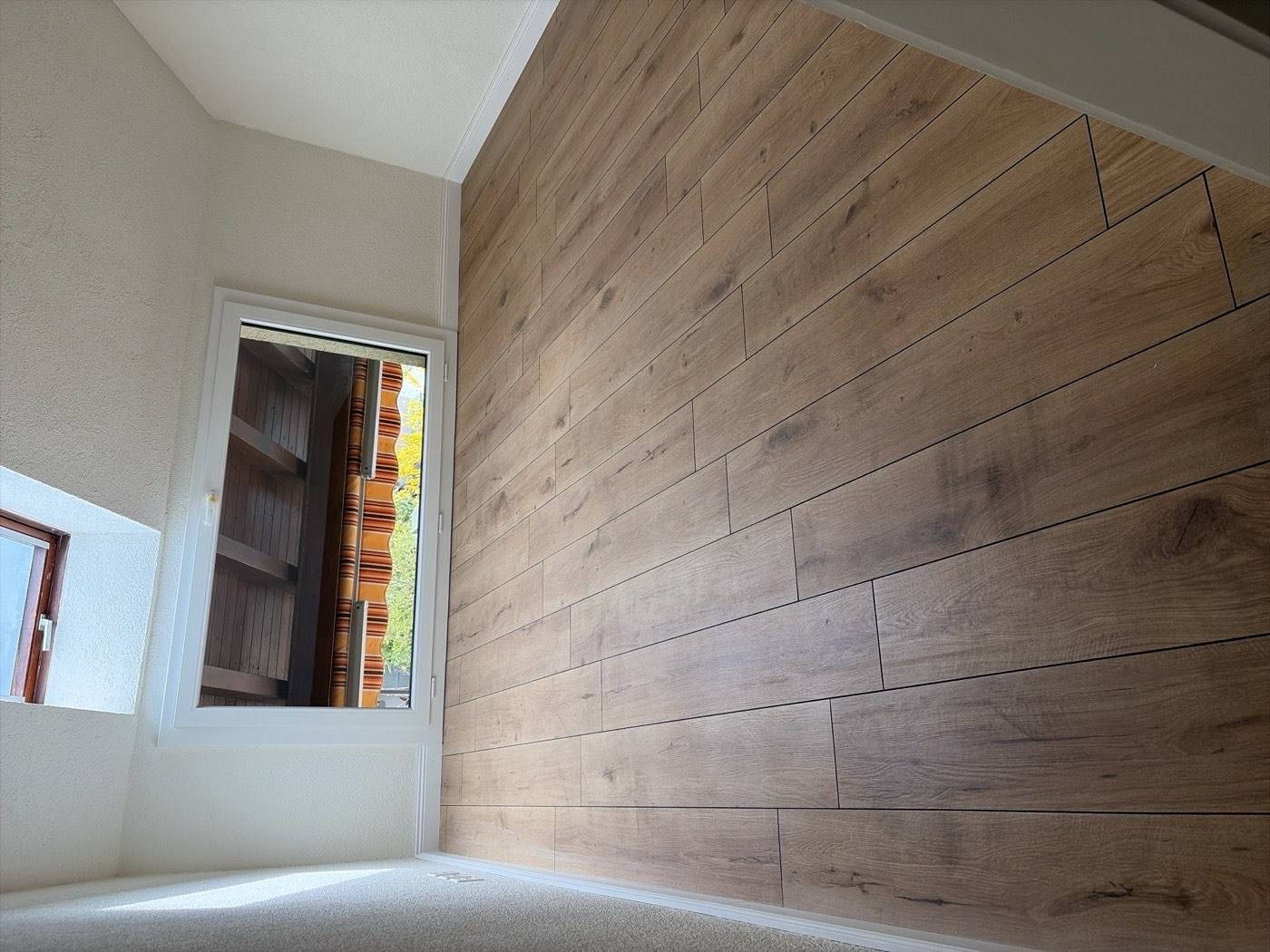 Chambre rénovée par Invatis à Chamblon — rénovation complète