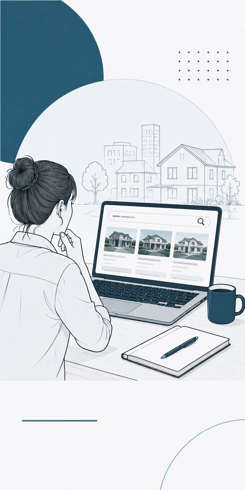Illustration : recherche d'un bien immobilier à rénover en ligne