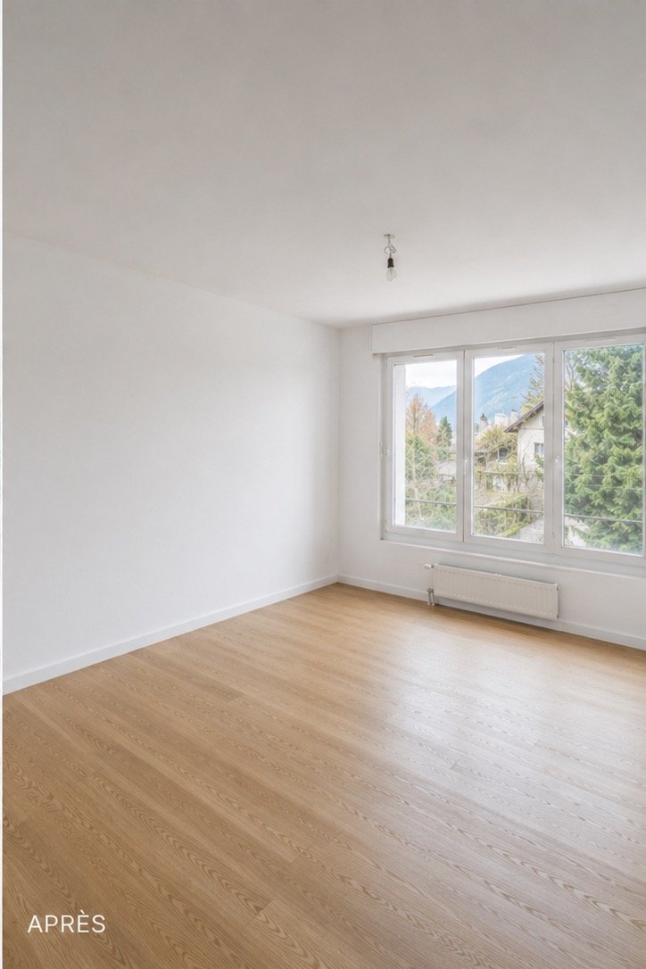 Chambre rénovée à Neuchâtel — après travaux