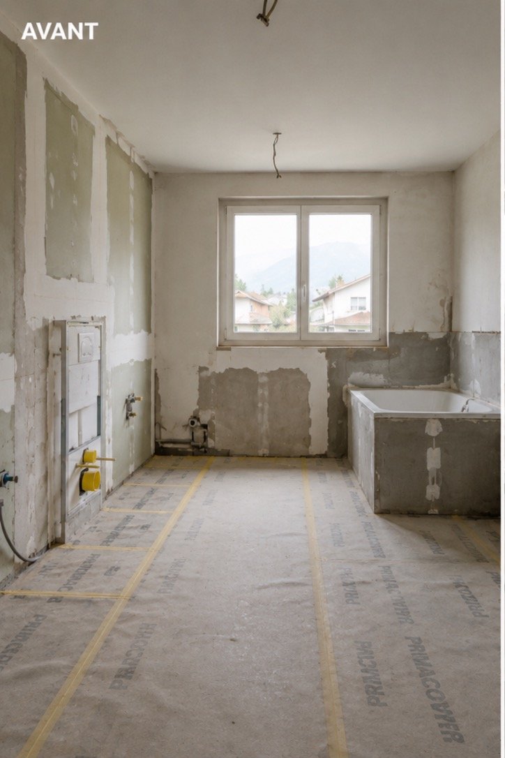 Salle de bains à Neuchâtel — avant travaux